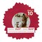 Red Suede Mat Board for 17x17 Frames - Circle Opening for 12x12 Photos